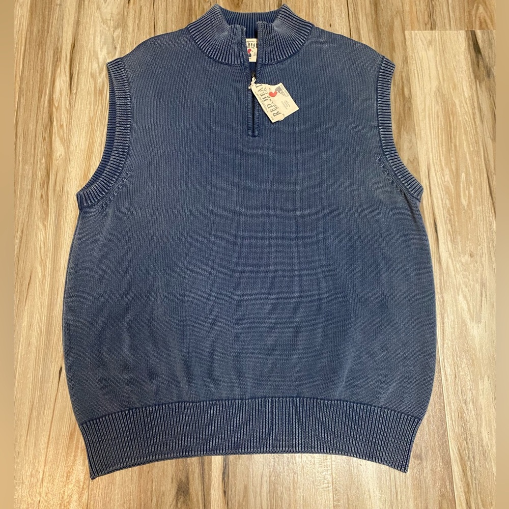 RED HEAD BRAND CO NWT FUNNEL NECK KNIT VEST RIBBED NECK FIELD TESTED MENS SZ XL